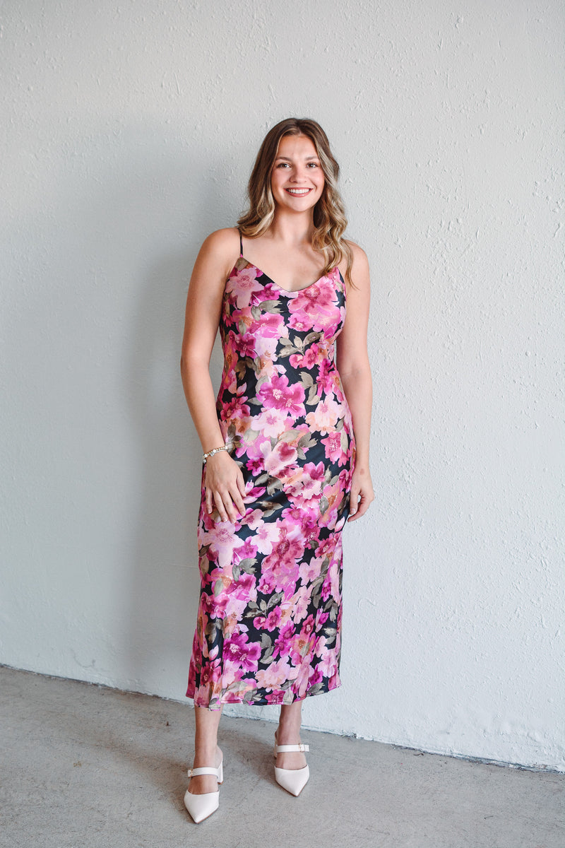 Violet Petal Maxi Dress