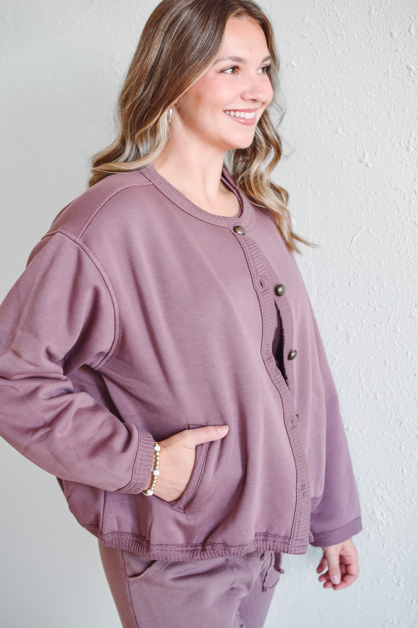Rose Taupe Belle Cardi