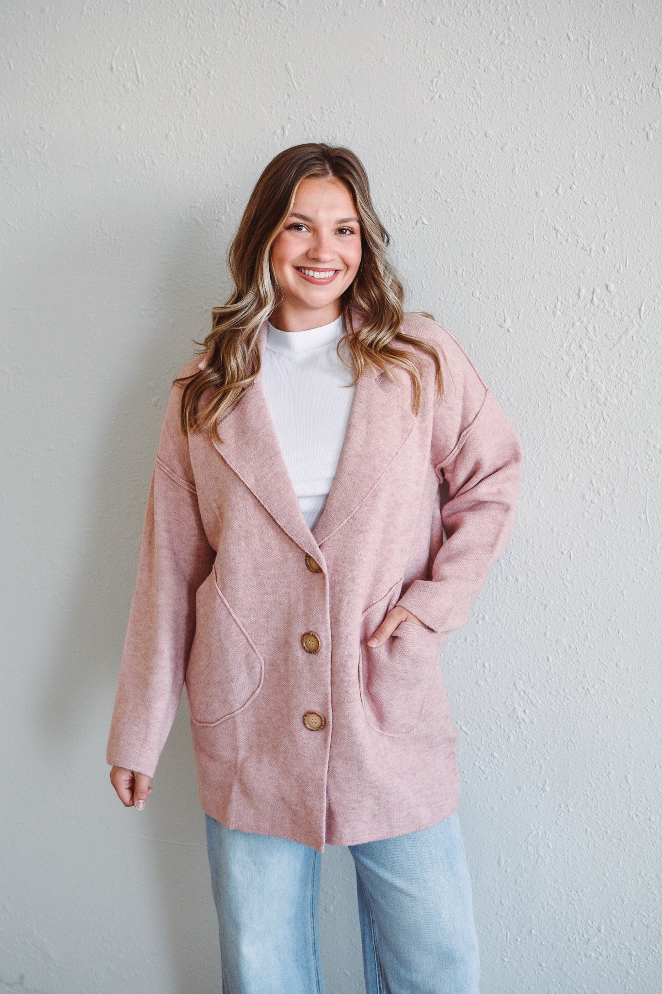 The Mauve Luxe Sweater Coat