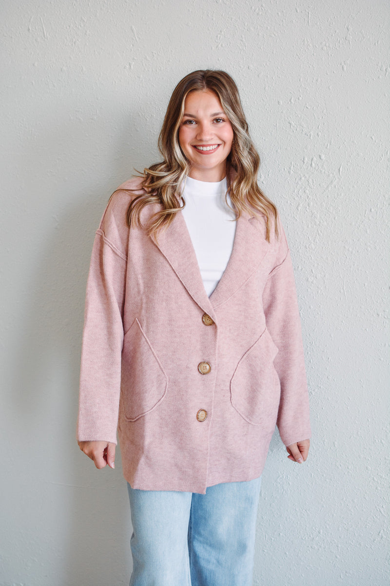 The Mauve Luxe Sweater Coat