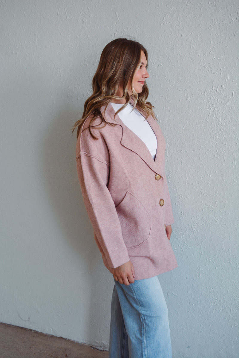 The Mauve Luxe Sweater Coat