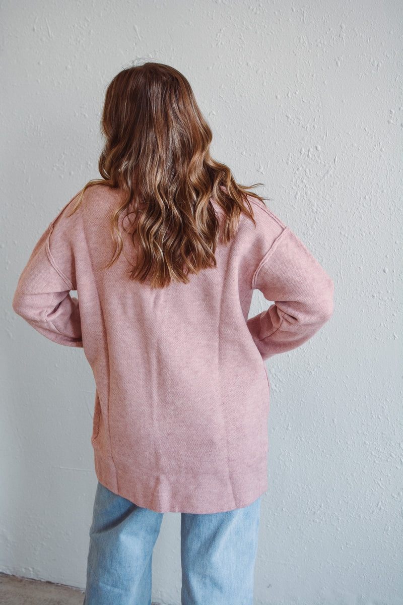 The Mauve Luxe Sweater Coat