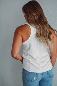 Ivory French Terry Tank