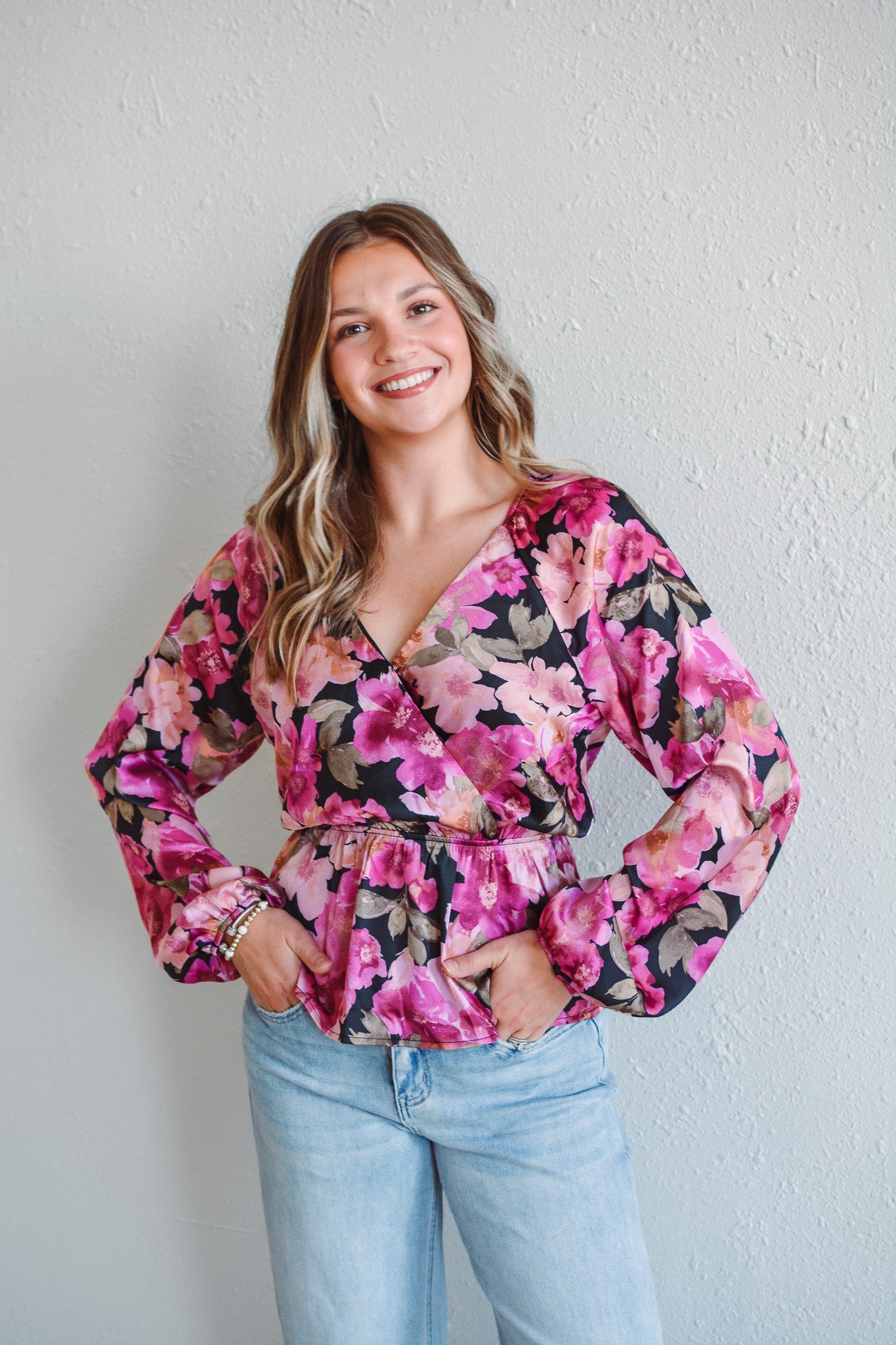 Violet Petal Peplum Top