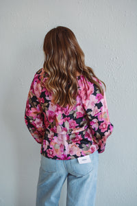 Violet Petal Peplum Top