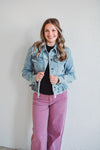 Denim Ruffle Jacket