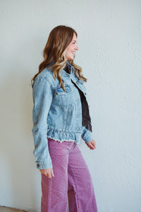 Denim Ruffle Jacket
