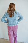 Denim Ruffle Jacket