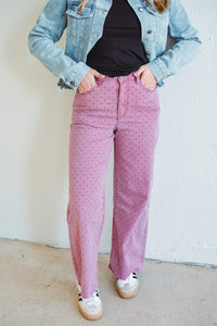 Polkadot Print Pants