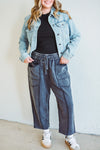 Mineral Black Barrel Pants
