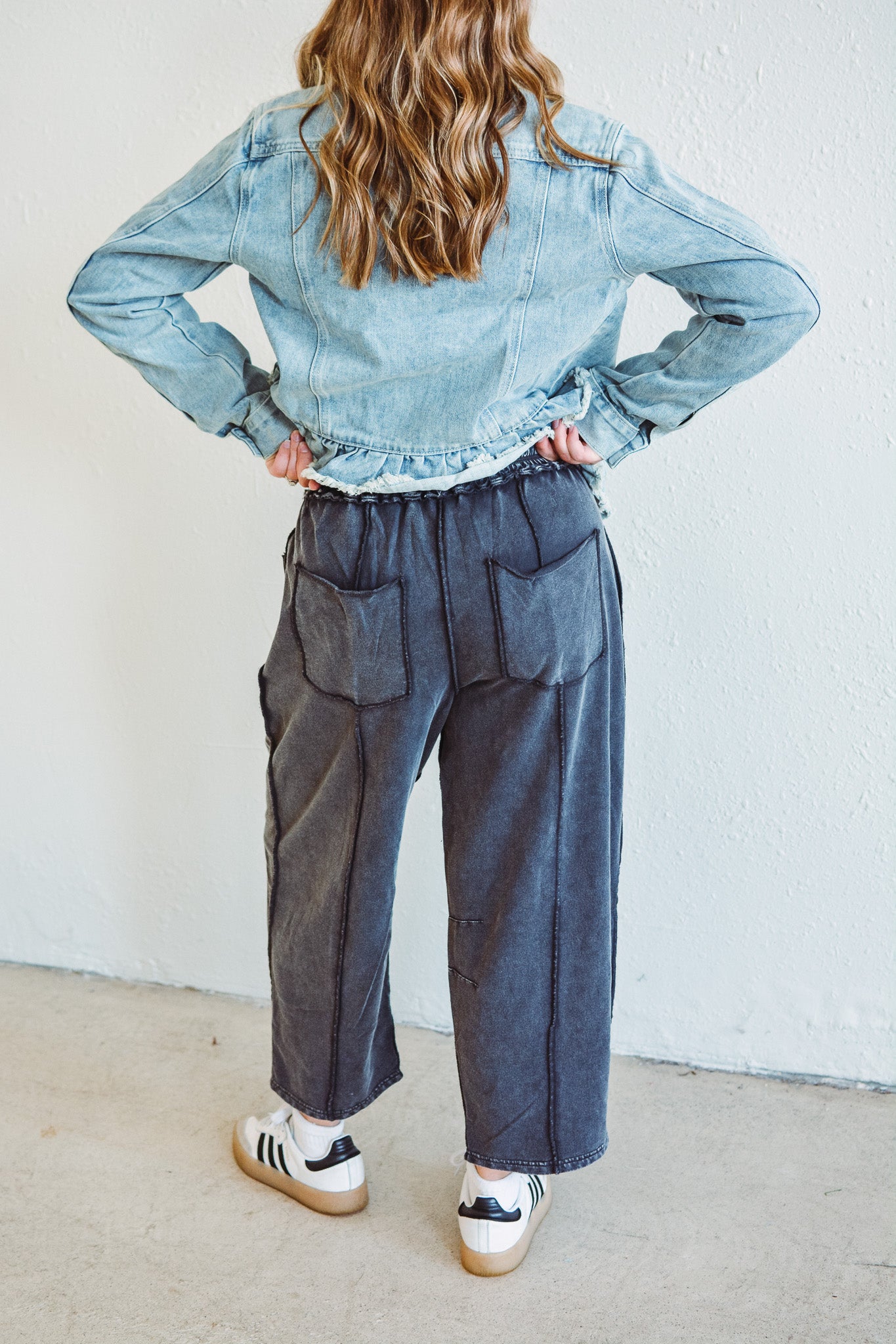 Mineral Black Barrel Pants
