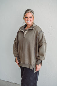 Ashton Olive Pullover