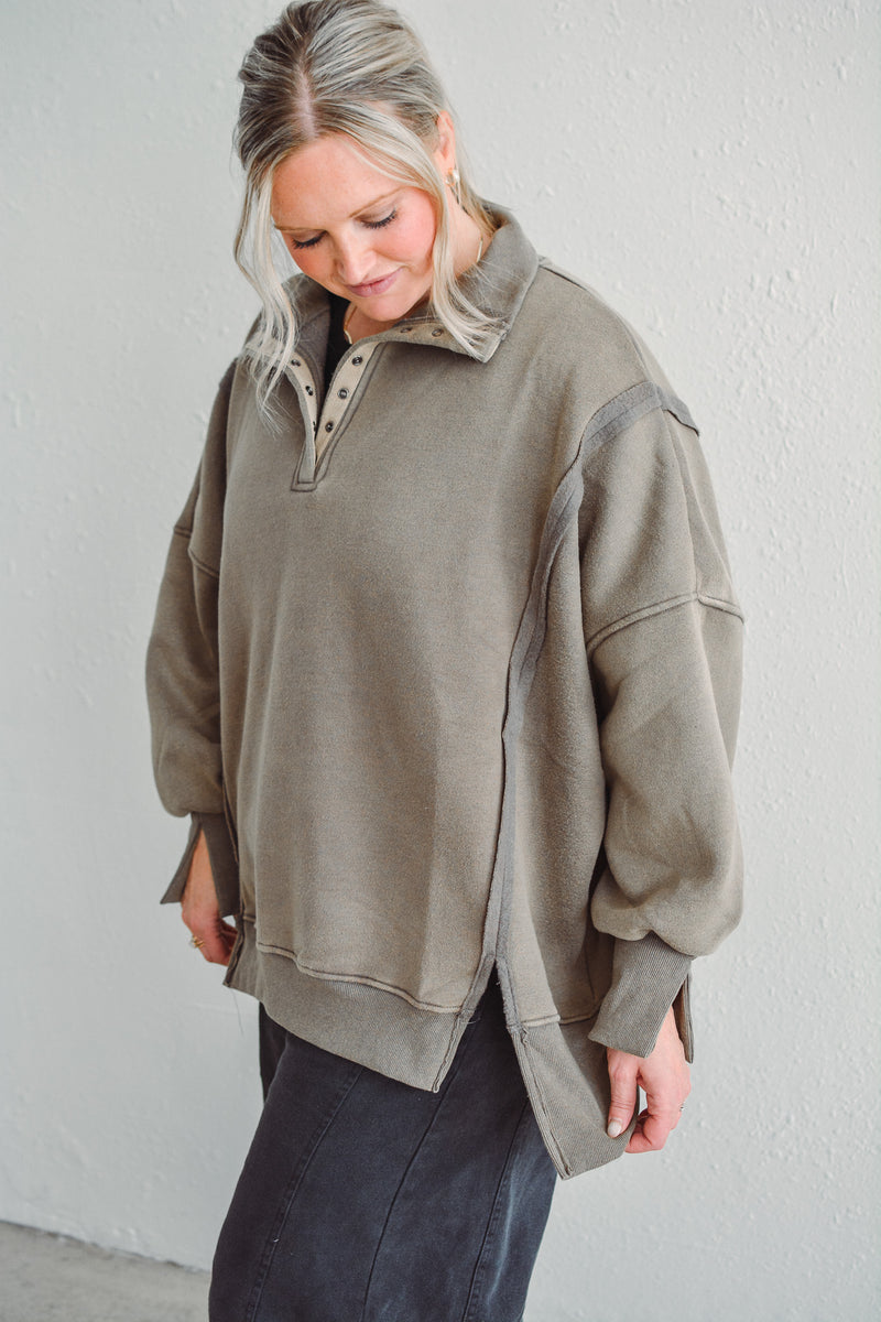 Ashton Olive Pullover