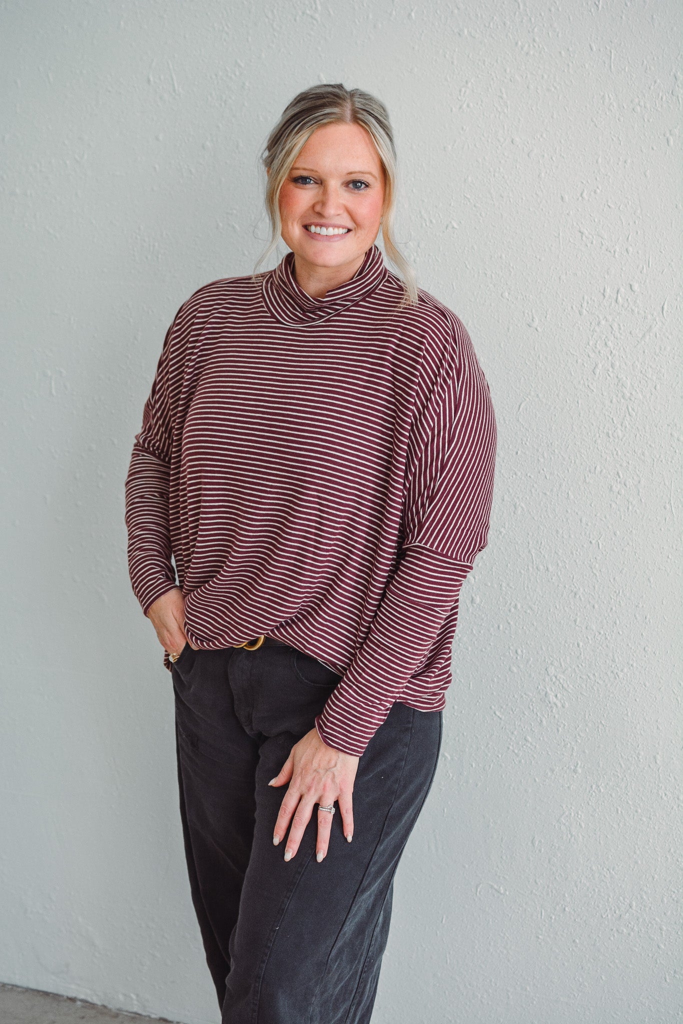 Nora Cherry Striped Top