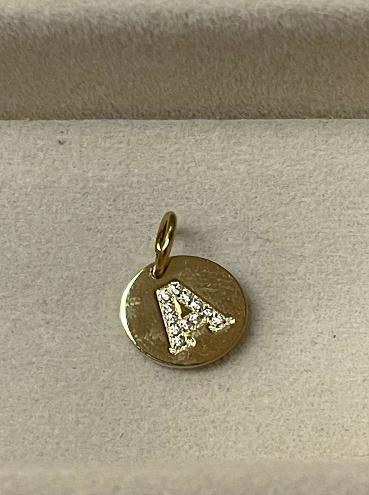 Initial Charm Bar Circle Charms
