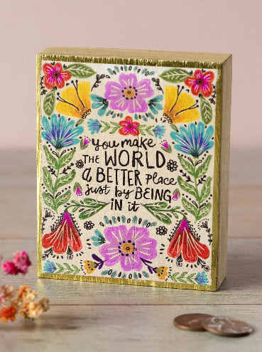 World Better Keepsake Block