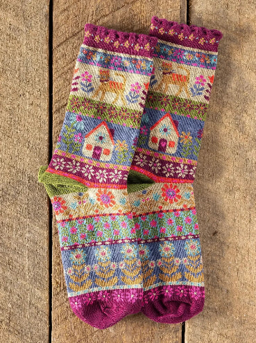 Cat Boho Socks