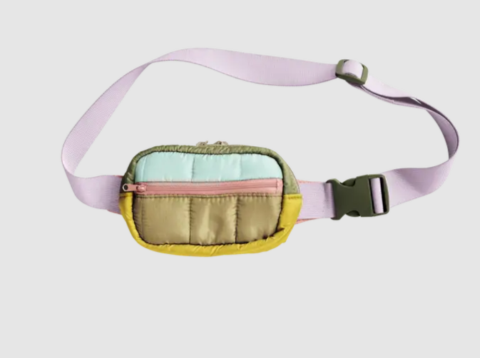Puffy Olive Lilac Belt Bag