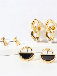 Black Agate Earrings