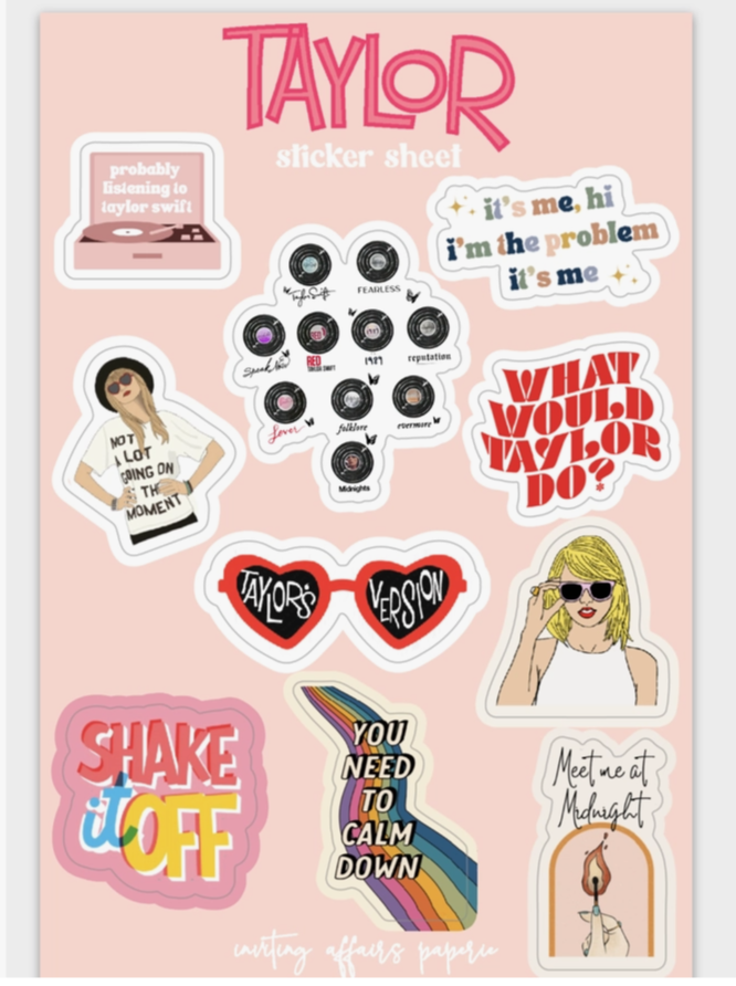 Taylor Sticker Sheet