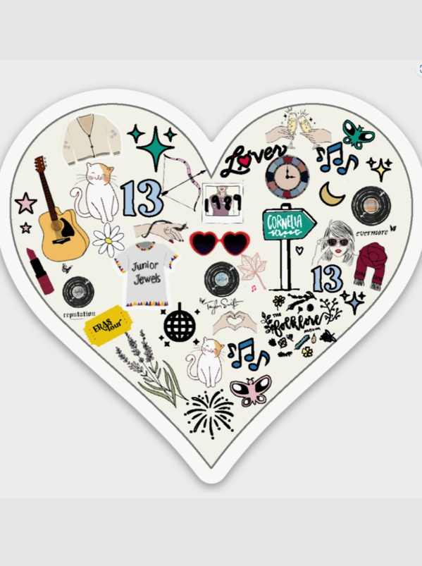 Taylor Heart Sticker