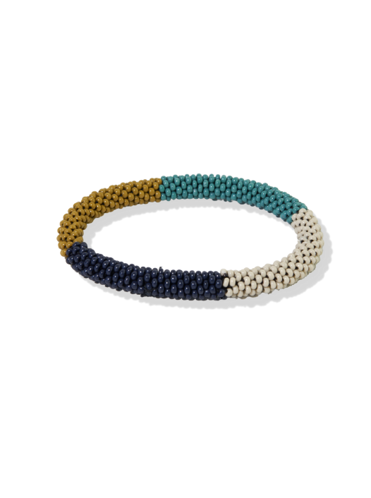 Ink & Alloy Color Block Teal Bracelet