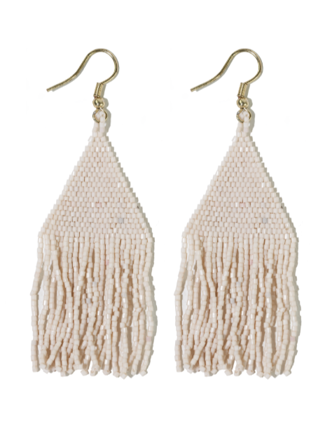 Ink & Alloy Solid Cream Earrings