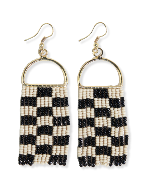 Ink & Alloy Black Fringe Earring