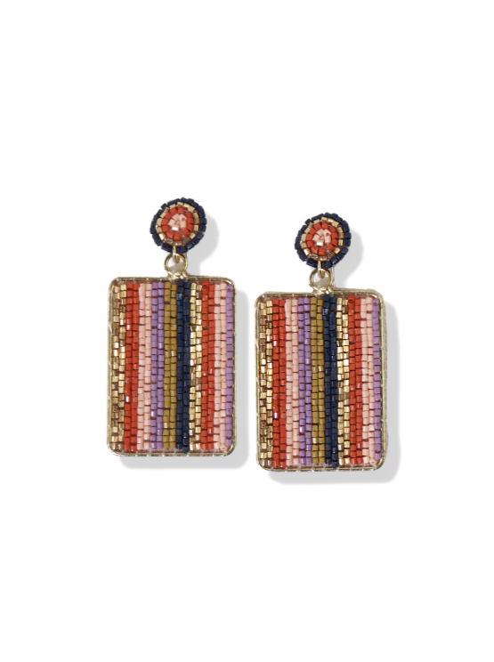 Ink & Alloy Vertical Striped Earrings