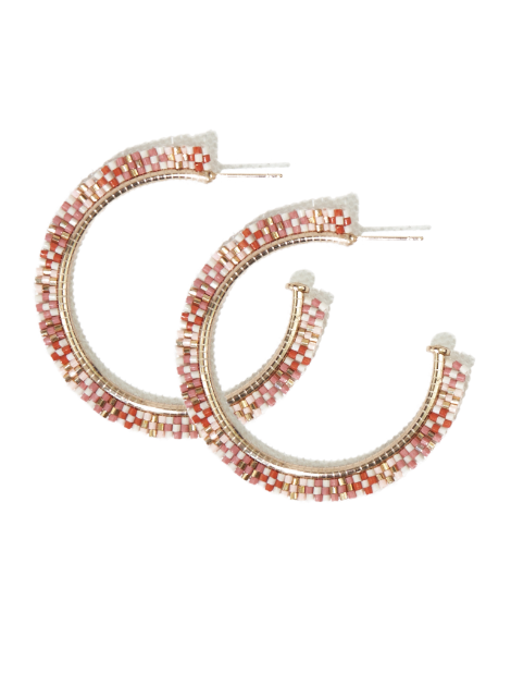Ink & Alloy Nora Light Pink Hoops
