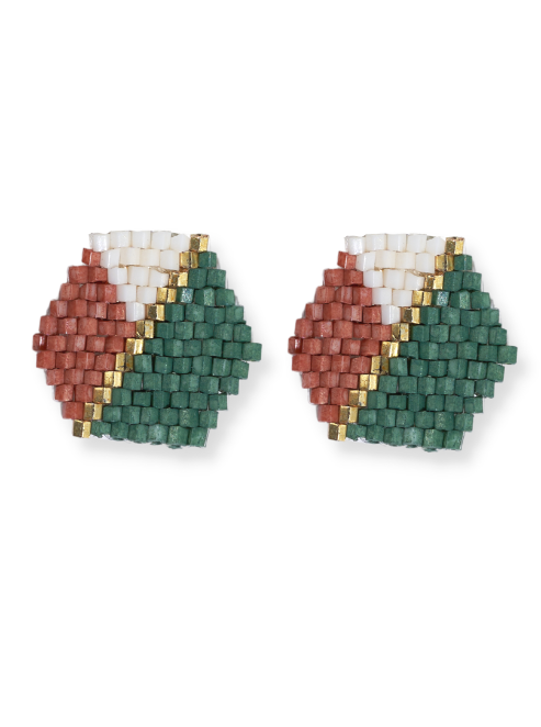 Ink & Alloy Hexagon Desert Earrings