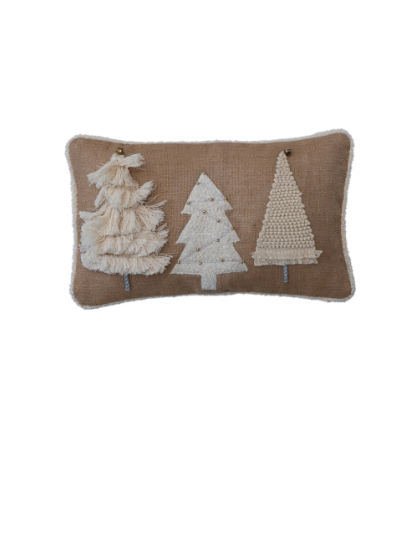 Embroidered Tree Pillow
