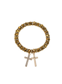 Double Cross Beaded Bracelet