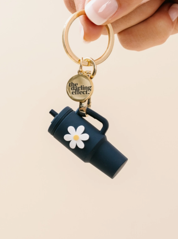 Tiny Tumbler Navy Keychain