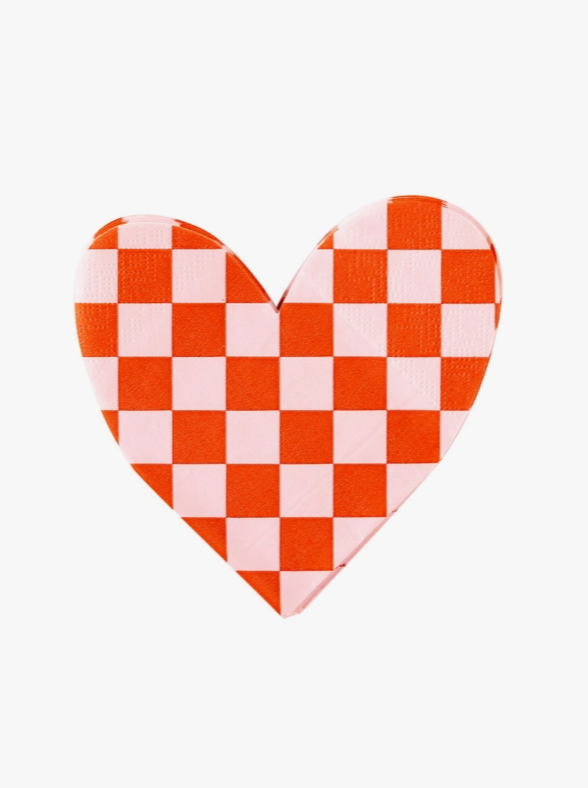 Checkered Heart Napkin