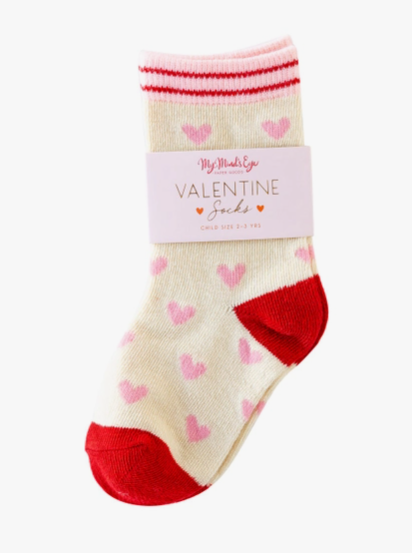 Pink Heart Socks