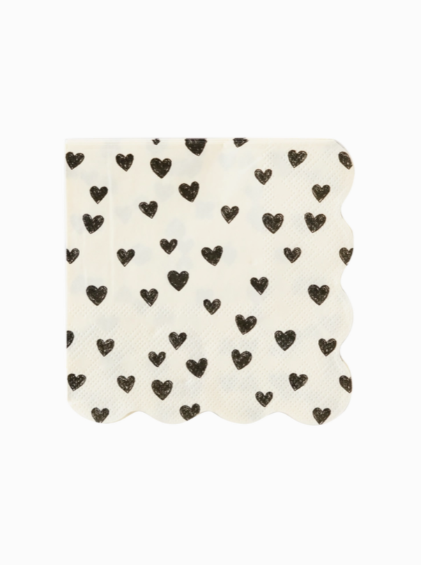 Black Heart Napkins
