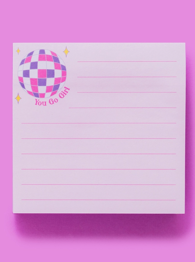 Go Girl Sticky Note