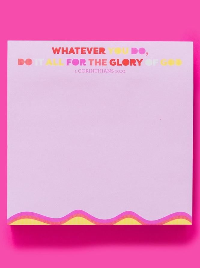 Glory to God Sticky Notes
