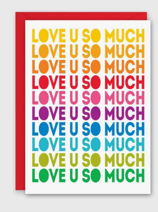 Love You Rainbow Card