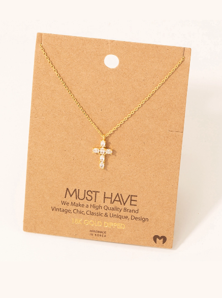 Gold Rhinestone Cross