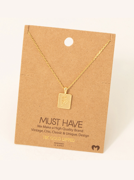 Gold Flower Pendant