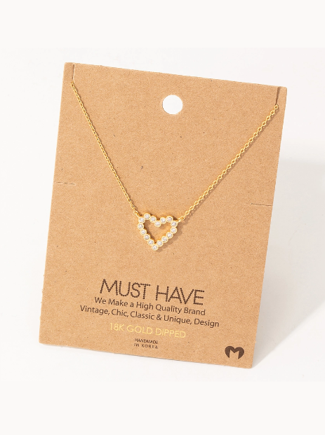 Gold Rhinestone Heart