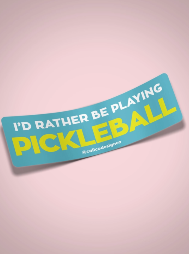 Rather Be Playing Pickleball Sticker