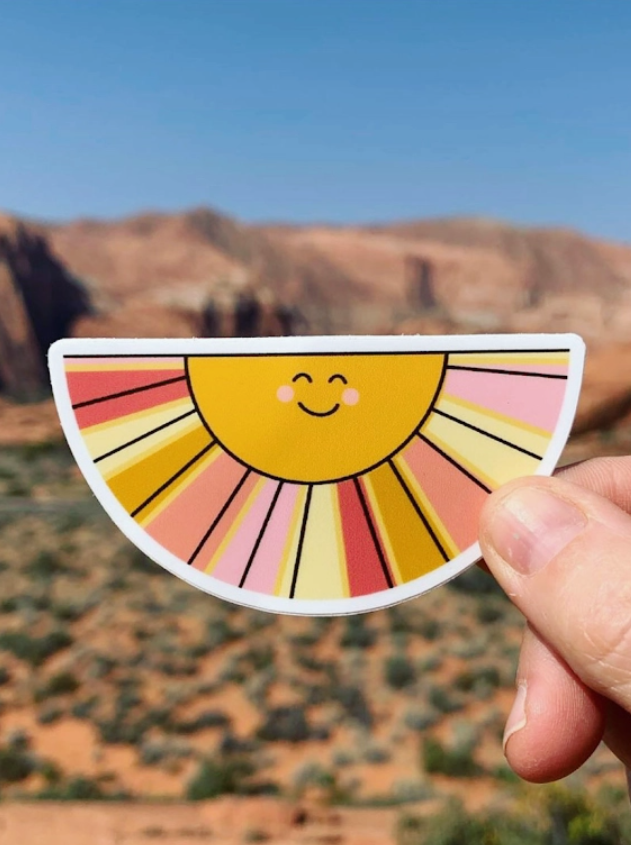 Smiling Sun Sticker