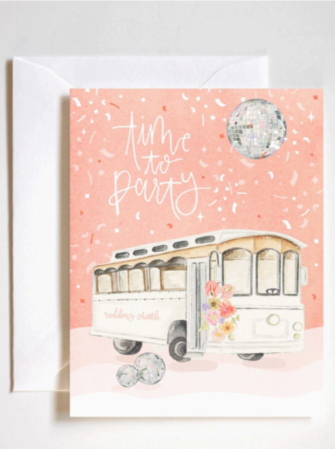 Wedding Bus Card