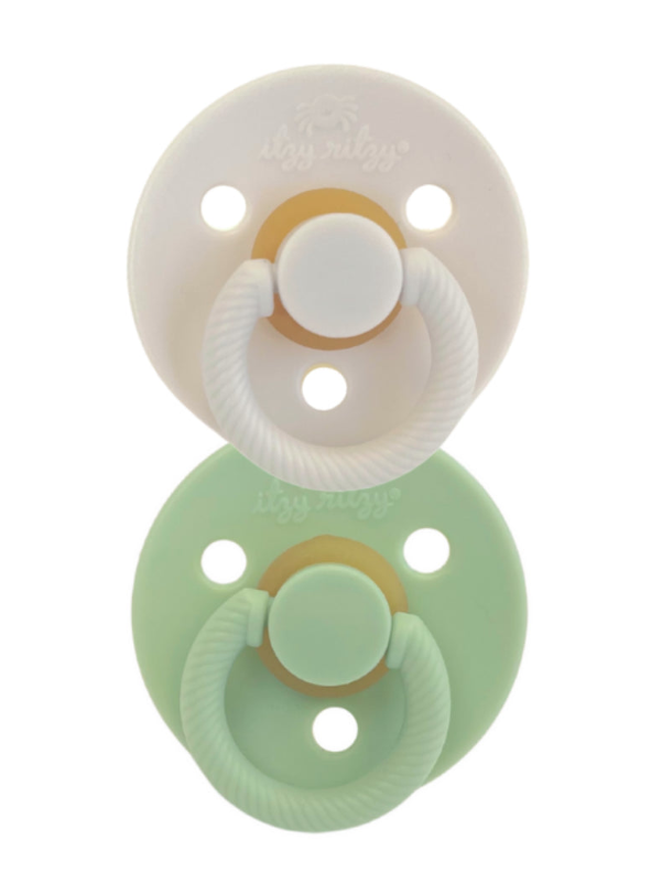 Mint/White Pacifiers – Rhinestones and Roses