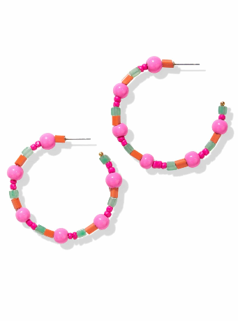 Ink & Alloy Hot Pink Hoops