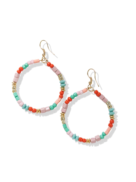Bead Hoops Ink & Alloy Mixed Bead Hoops – Rhinestones and Roses