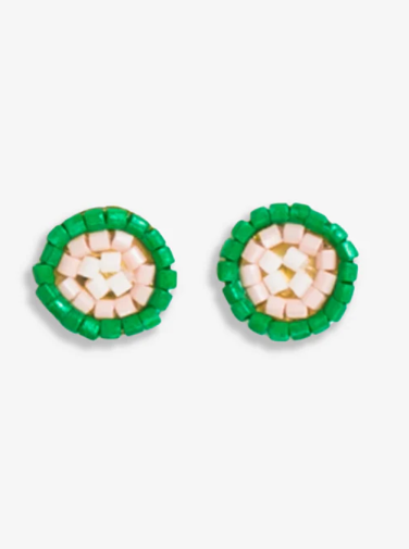 Ink & Alloy Green Studs